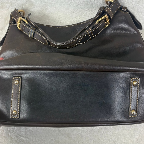 Dooney and Bourke Kingston  Brown Florentine Leather Shoulder Bag - Picture 9 of 9
